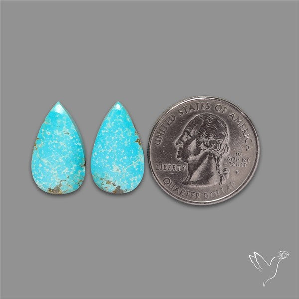 Number 8 Mines Turquoise Pair