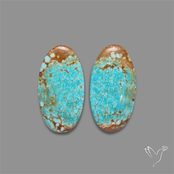 Number 8 Mines Turquoise Pair