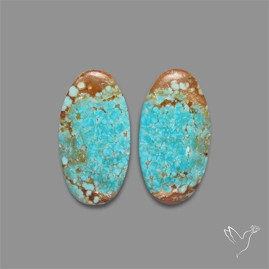 Number 8 Mines Turquoise Pair