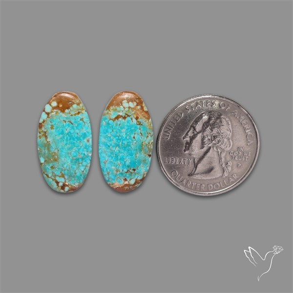 Number 8 Mines Turquoise Pair