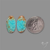 Number 8 Mines Turquoise Pair