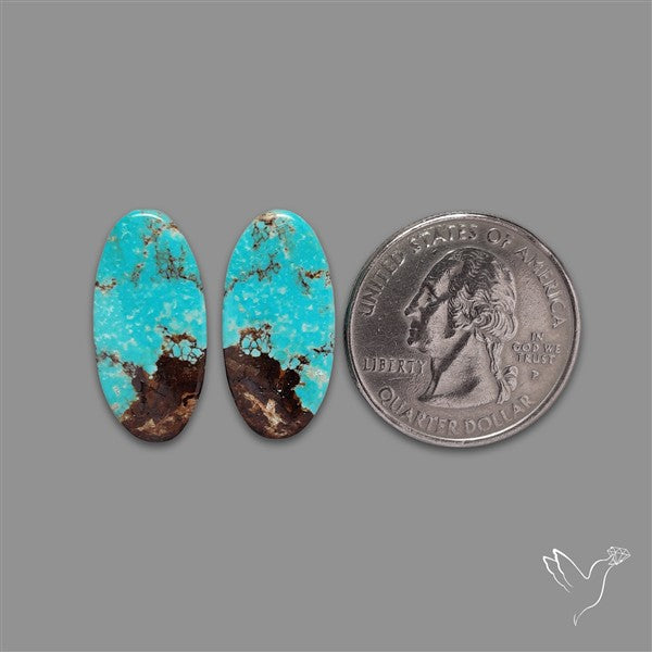 Number 8 Mines Turquoise Pair