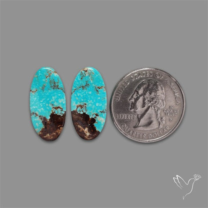 Number 8 Mines Turquoise Pair