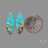 Number 8 Mines Turquoise Pair