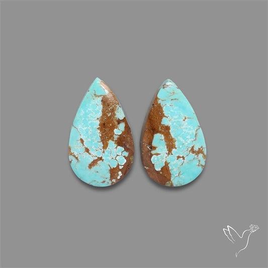 Number 8 Mines Turquoise Pair