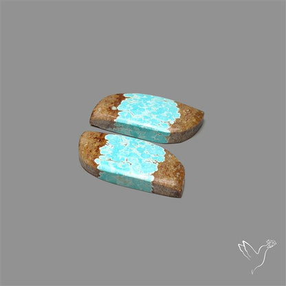 Number 8 Mines Turquoise Pair
