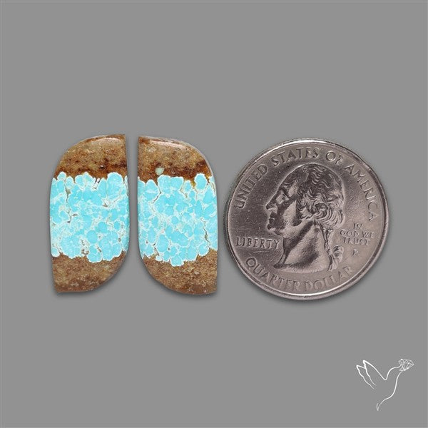 Number 8 Mines Turquoise Pair