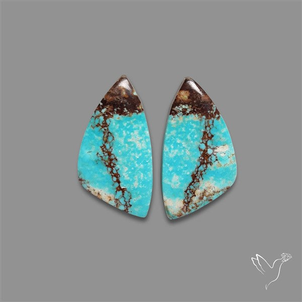 Number 8 Mines Turquoise Pair