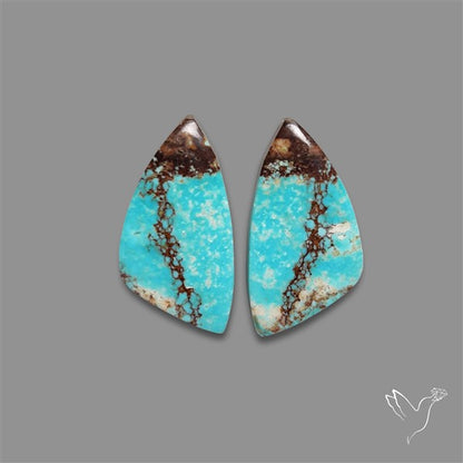 Number 8 Mines Turquoise Pair