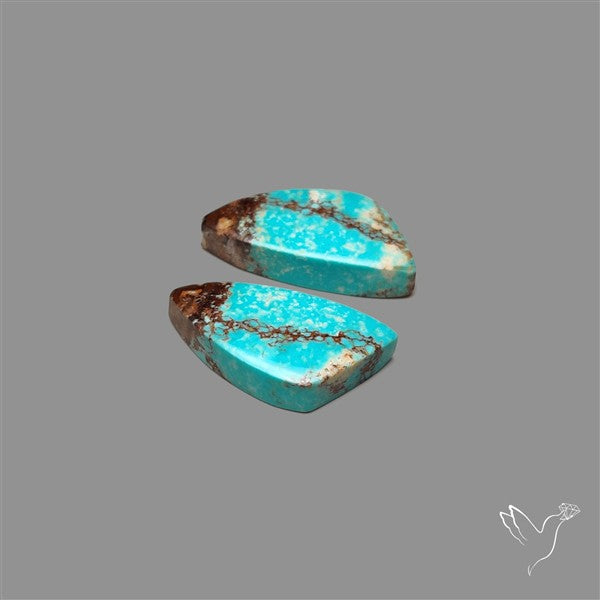 Number 8 Mines Turquoise Pair