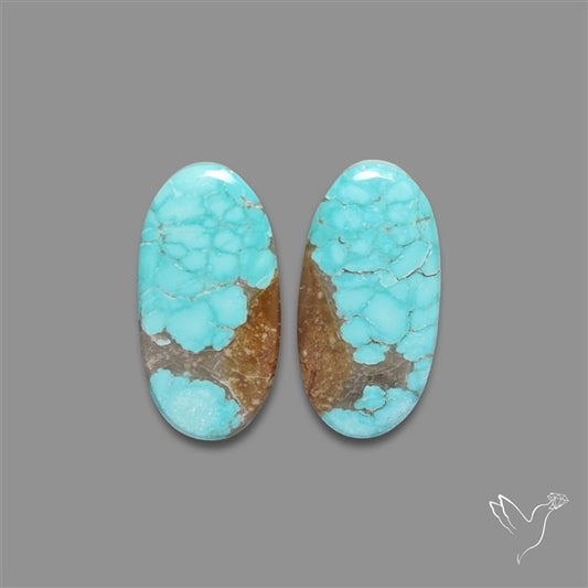 Number 8 Mines Turquoise Pair