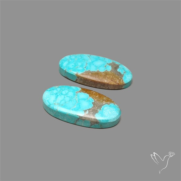 Number 8 Mines Turquoise Pair