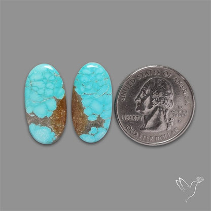 Number 8 Mines Turquoise Pair