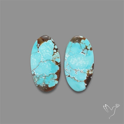 Number 8 Mines Turquoise Pair