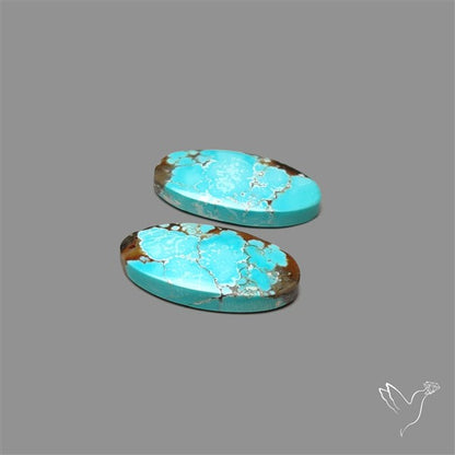 Number 8 Mines Turquoise Pair