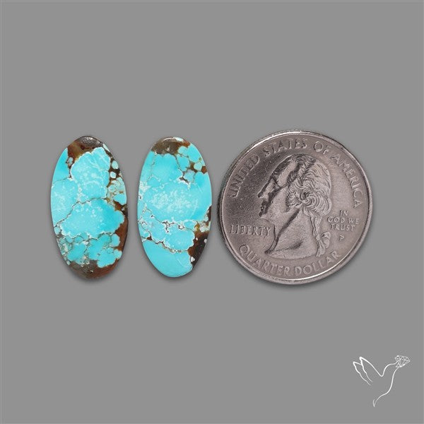 Number 8 Mines Turquoise Pair