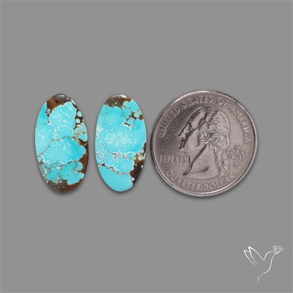 Number 8 Mines Turquoise Pair