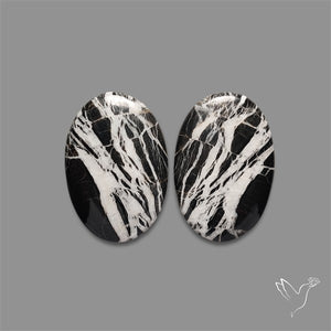 Large White Buffalo Turquoise Pair