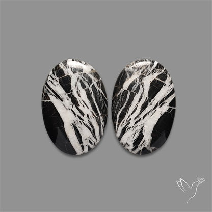 Large White Buffalo Turquoise Pair