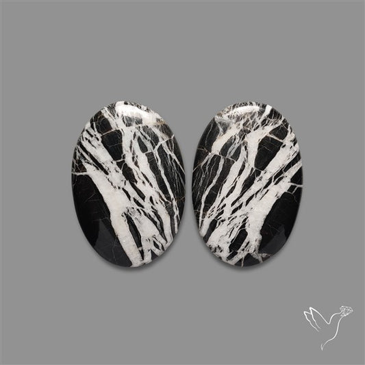 Large White Buffalo Turquoise Pair