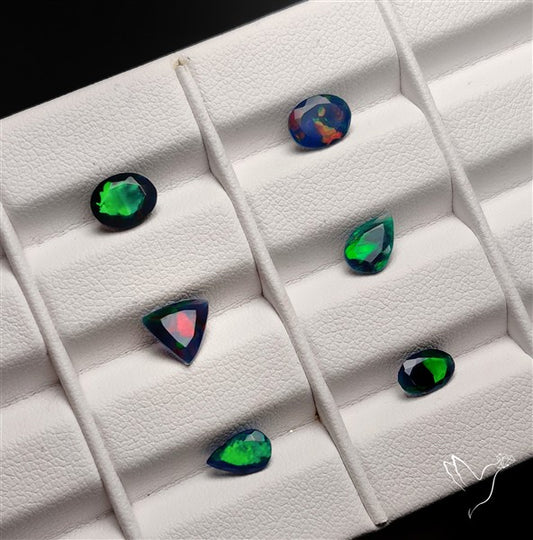 Faceted Ethiopian Black Opal Bulk Lot