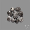 Black Fossil Coral Cabochons Lot