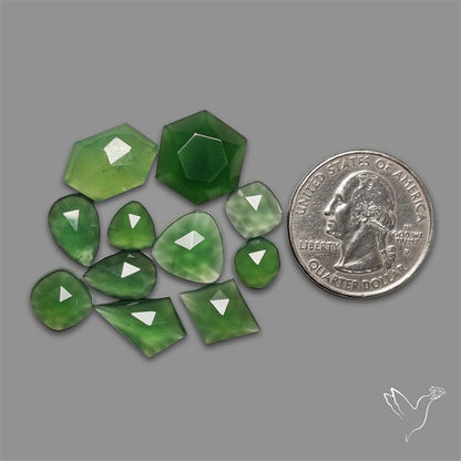 Rose Cut Gemmy Serpentine Lot