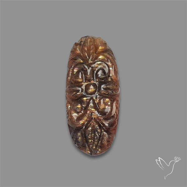 Black Sunstone Mughal Carving Meteor Shower Sunstone