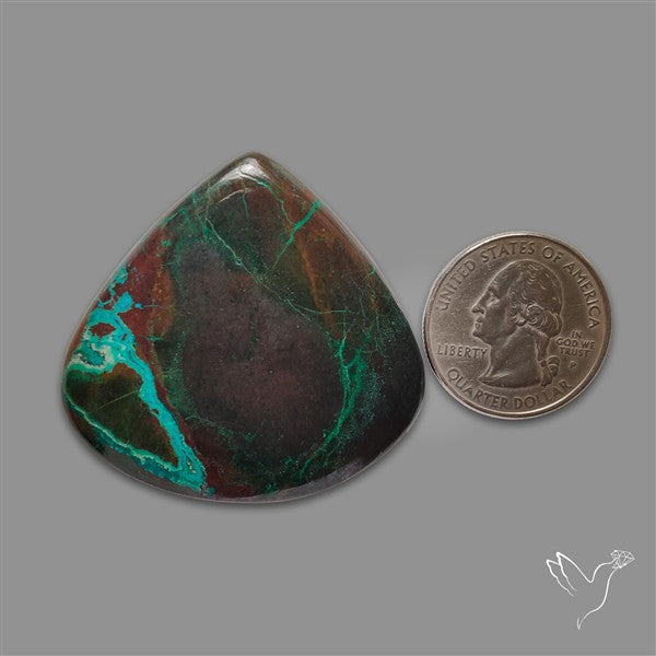 Peruvian Ribbom Chrysocolla Matrix Cabochon
