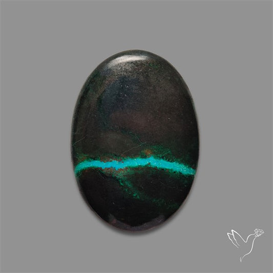Peruvian Ribbom Chrysocolla Matrix Cabochon
