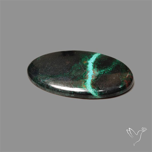 Peruvian Ribbom Chrysocolla Matrix Cabochon