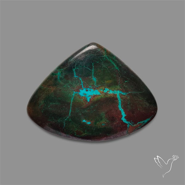 Peruvian Ribbom Chrysocolla Matrix Cabochon