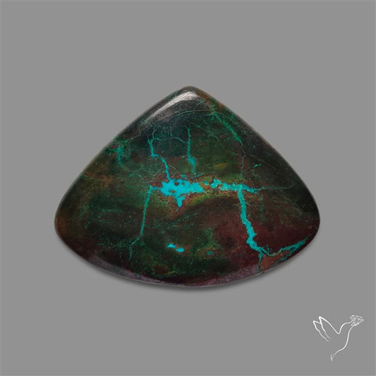 Peruvian Ribbom Chrysocolla Matrix Cabochon