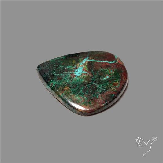 Peruvian Ribbom Chrysocolla Matrix Cabochon