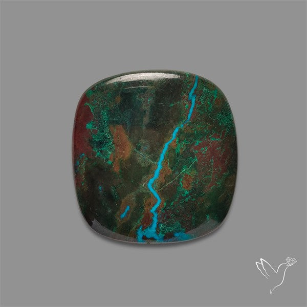 Peruvian Ribbom Chrysocolla Matrix Cabochon