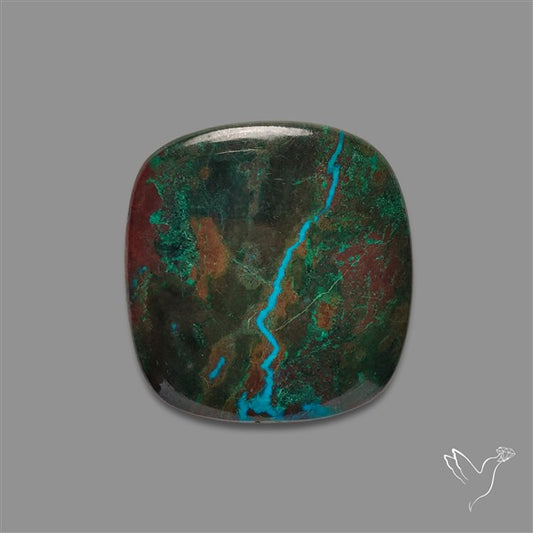 Peruvian Ribbom Chrysocolla Matrix Cabochon