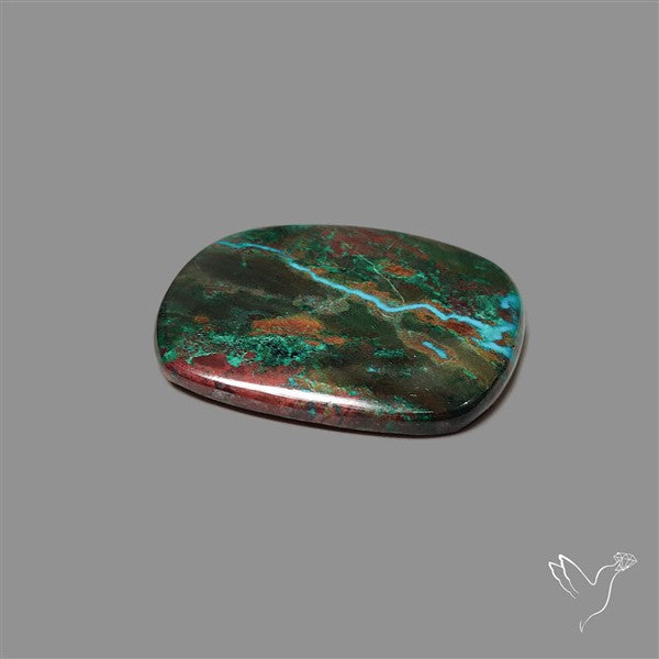 Peruvian Ribbom Chrysocolla Matrix Cabochon
