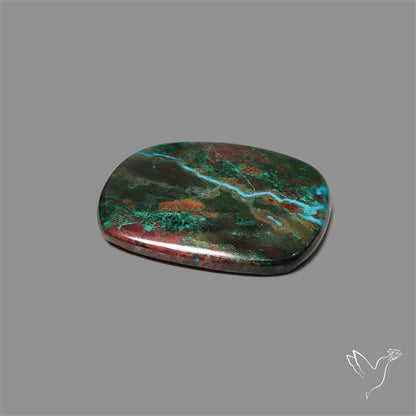 Peruvian Ribbom Chrysocolla Matrix Cabochon