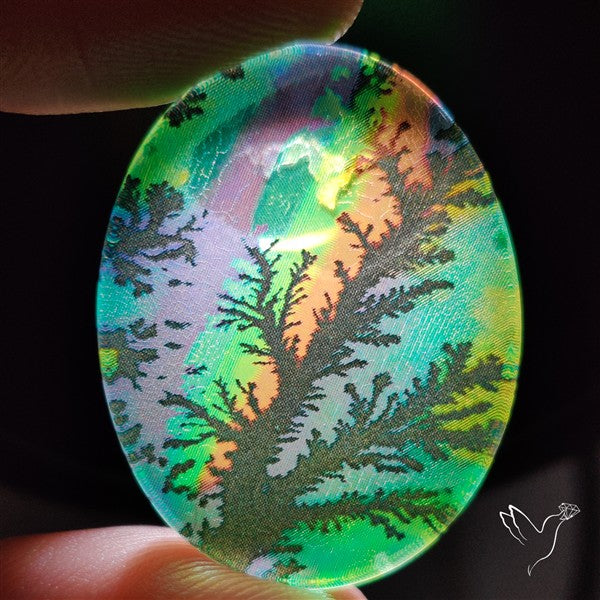 Picture Inlay Quartz Doublet (not natural patterns)