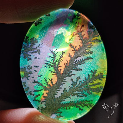 Picture Inlay Quartz Doublet (not natural patterns)