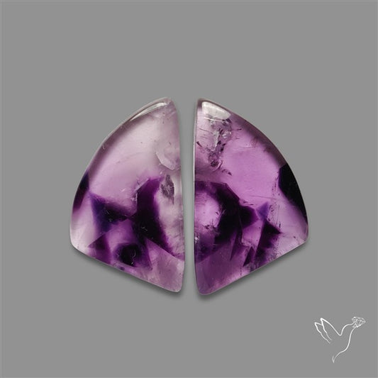 Trapiche Amethyst Pair