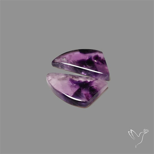 Trapiche Amethyst Pair