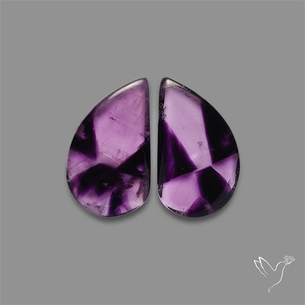 Trapiche Amethyst Pair
