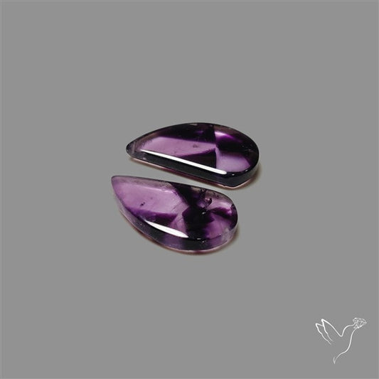 Trapiche Amethyst Pair
