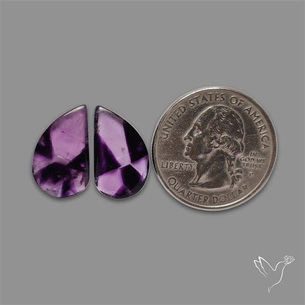 Trapiche Amethyst Pair