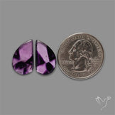 Trapiche Amethyst Pair