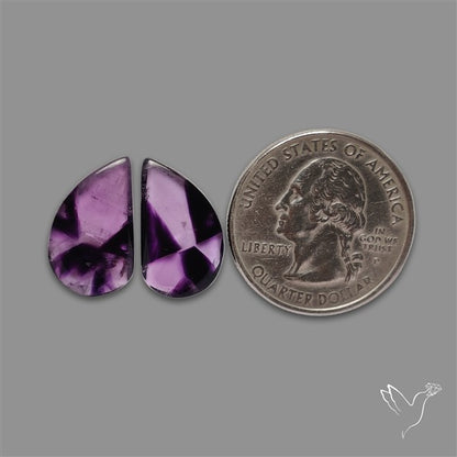 Trapiche Amethyst Pair