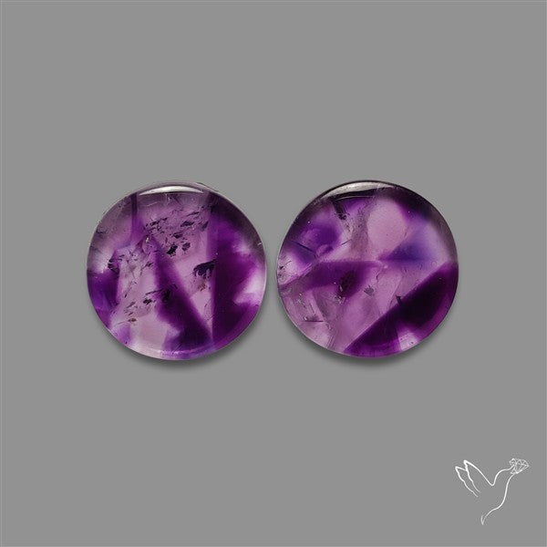 Trapiche Amethyst Pair
