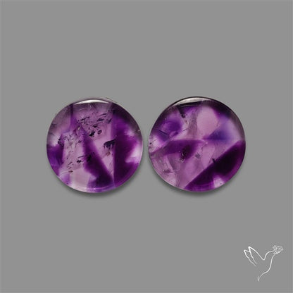 Trapiche Amethyst Pair