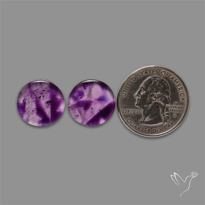 Trapiche Amethyst Pair